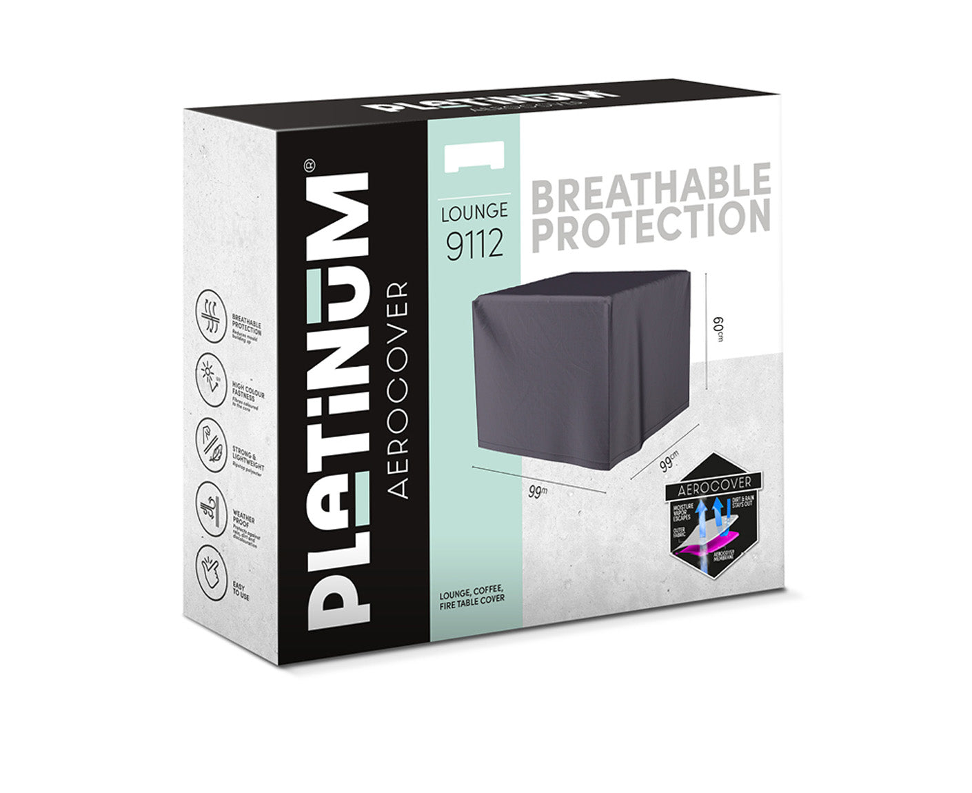 Platinum AEROCOVER Loungetisch Abdeckhaube