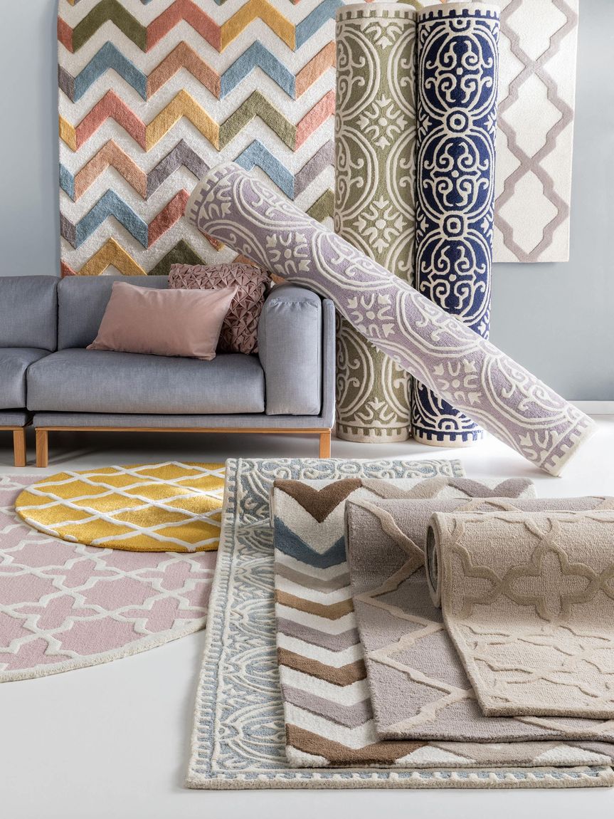 Wollteppich Windsor Grau / Beige