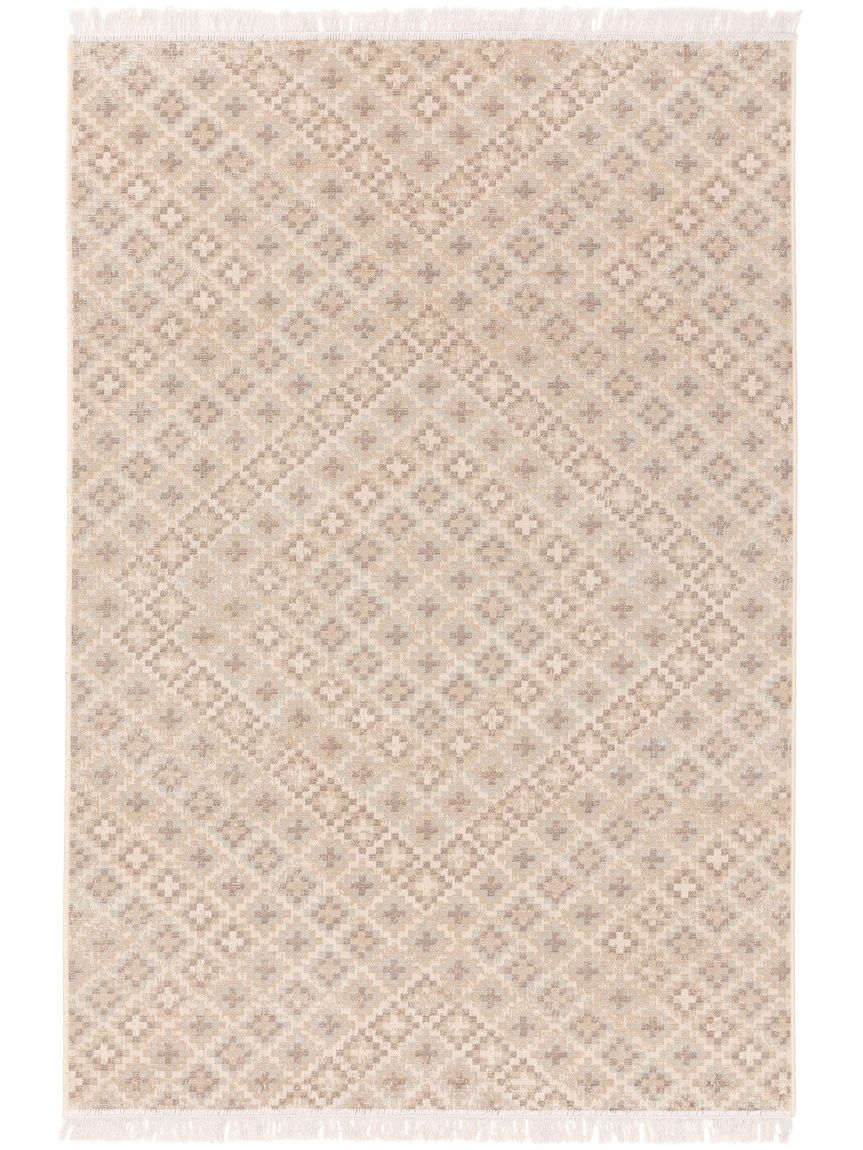 Teppich Folk Beige / Blau