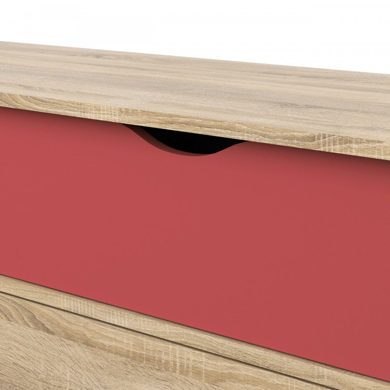 Lowboard UNIT TV-Möbel Fernsehmöbel Fernsehschrank Eiche Struktur / Anthrazit