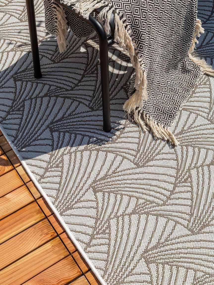 In- & Outdoor Teppich Nillo Grau / Taupe