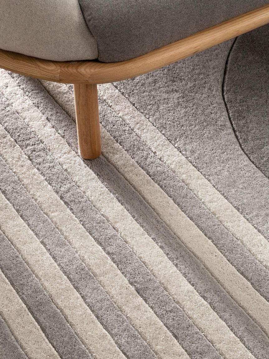 Wollteppich Bent Grau