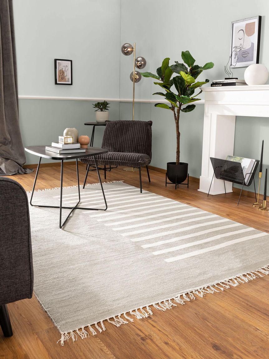 Wollteppich Neo Grau