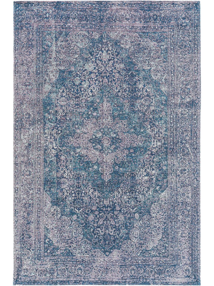 Flachgewebeteppich Aura Blau