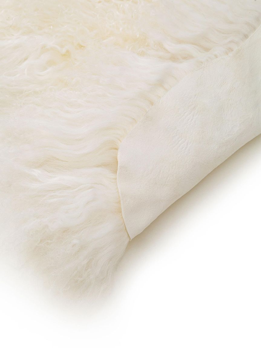 Langhaar-Schafsfell Teppich Wilson 55x85 cm Weiß