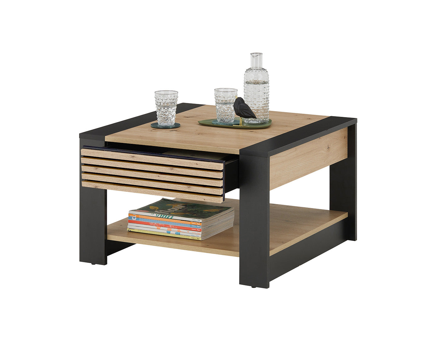 Feli Couchtisch 70x70 cm Lamellenmuster