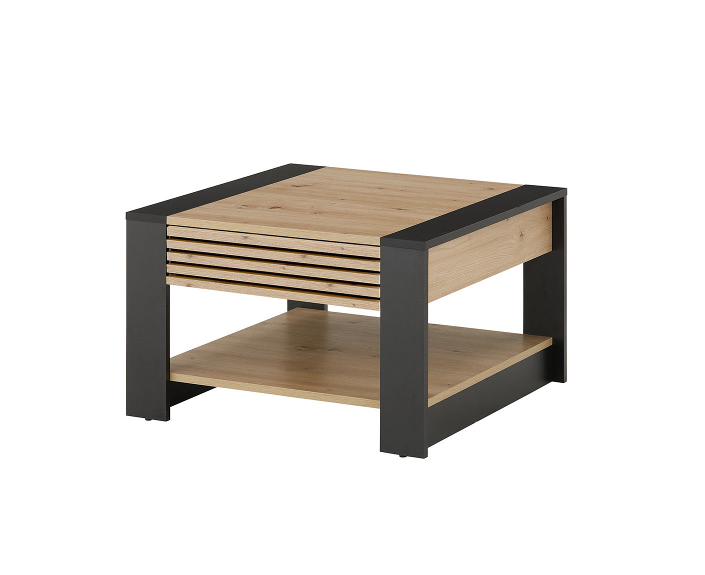 Feli Couchtisch 70x70 cm Lamellenmuster