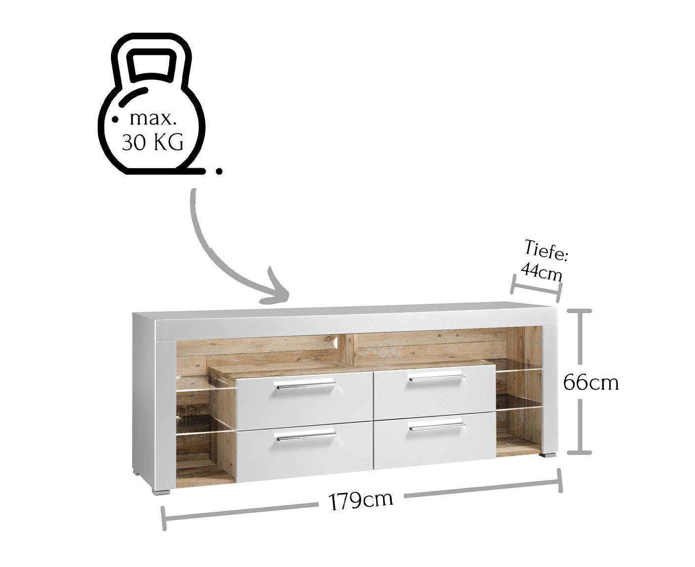 Goal TV-Lowboard 179x67 cm
