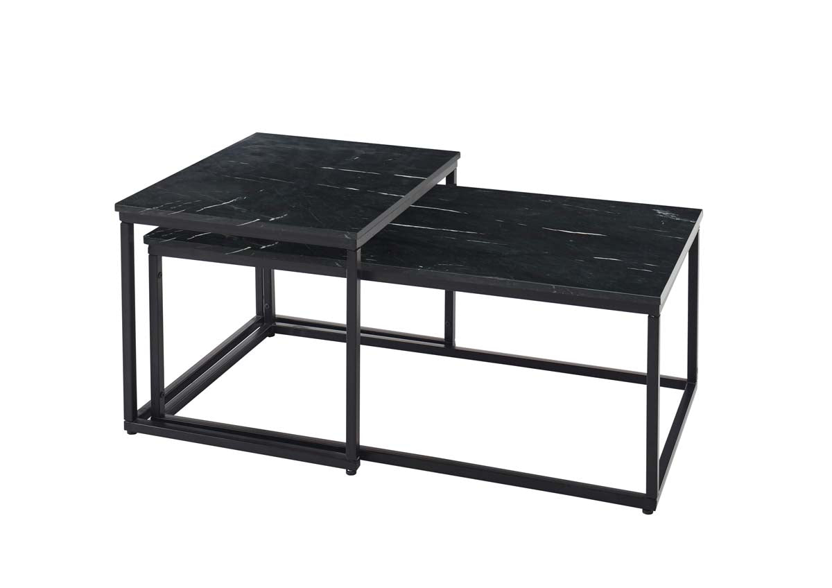 Keno Couchtisch Marmor Schwarz