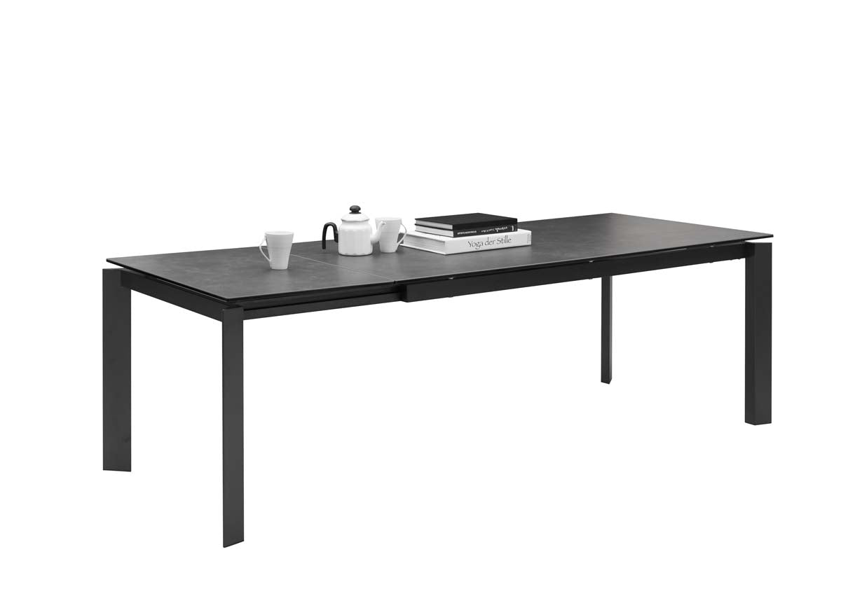 Paul Esstisch mit Glasplatte 180-240 cm x 95 cm