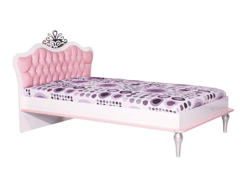 ANASTASIA PINK Bett Kinderbett 120x200 cm Pink / Weiß