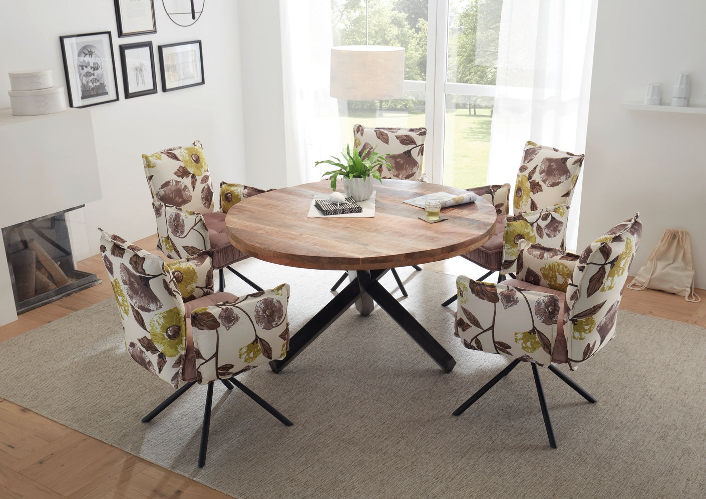ACE Esstisch rund Ø130 cm Massiv Mango