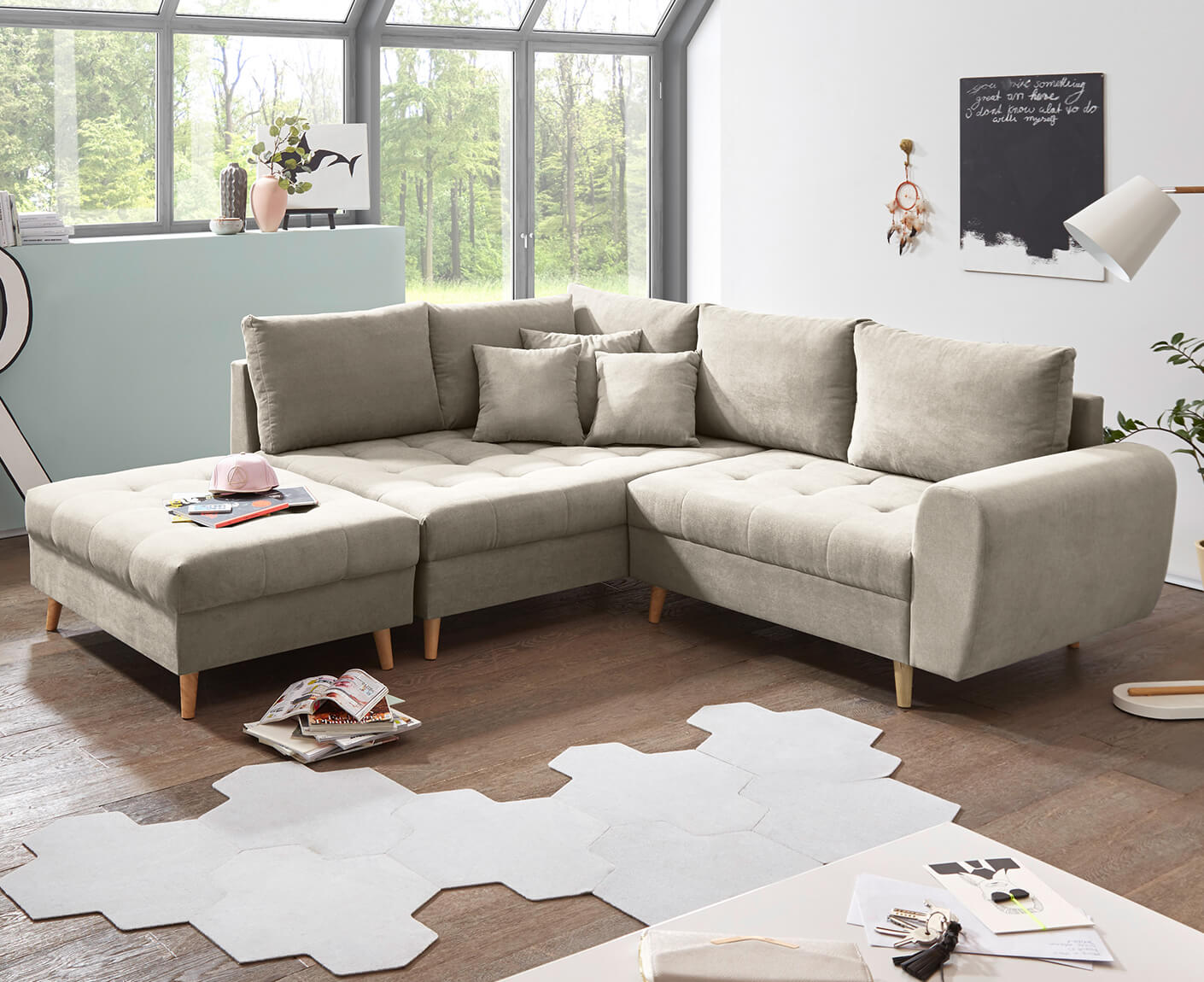 Alice Ecksofa inkl. Hocker 249x175 cm