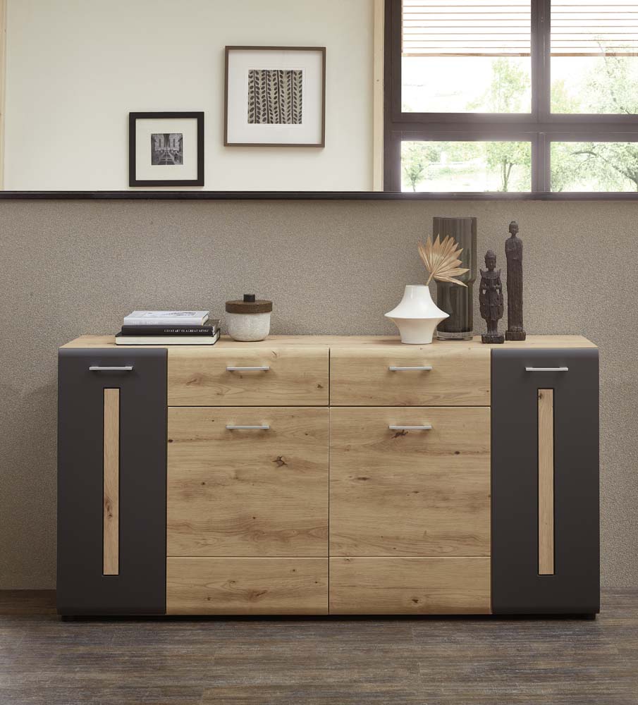 ANDERLECHT I Sideboard fertig montiert Artisan Eiche / Graphit