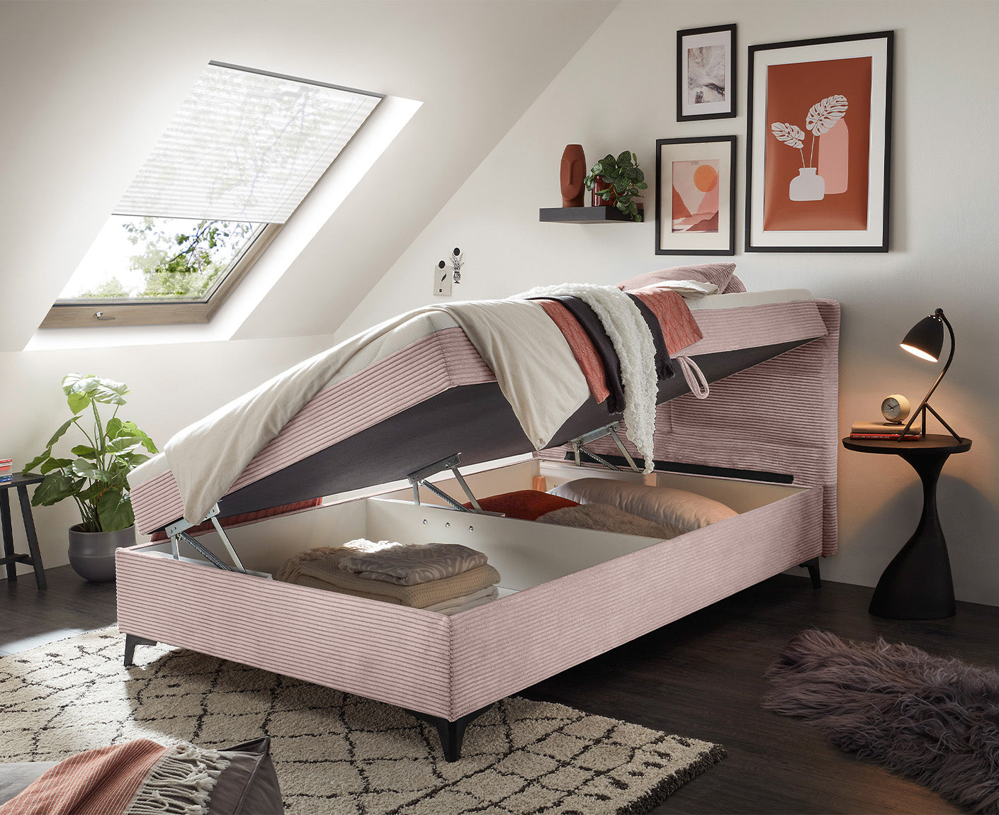 Andon 1 Boxspringbett 120 x 200 cm, inkl. Bettkasten