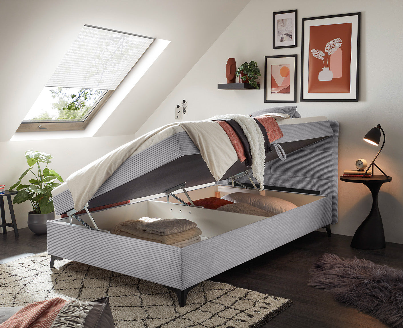 Andon 1 Boxspringbett 120 x 200 cm, inkl. Bettkasten