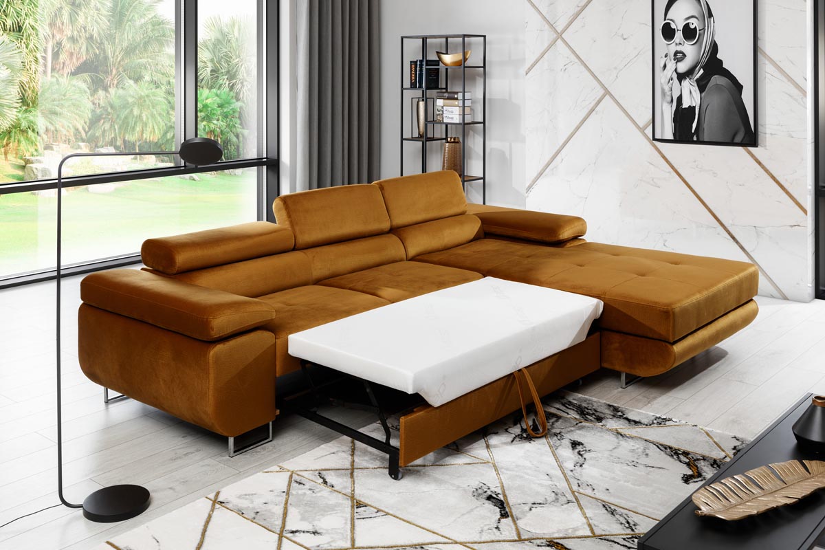 Armando Ecksofa 280 x 205 cm Grau (Webstoff - Sawana)