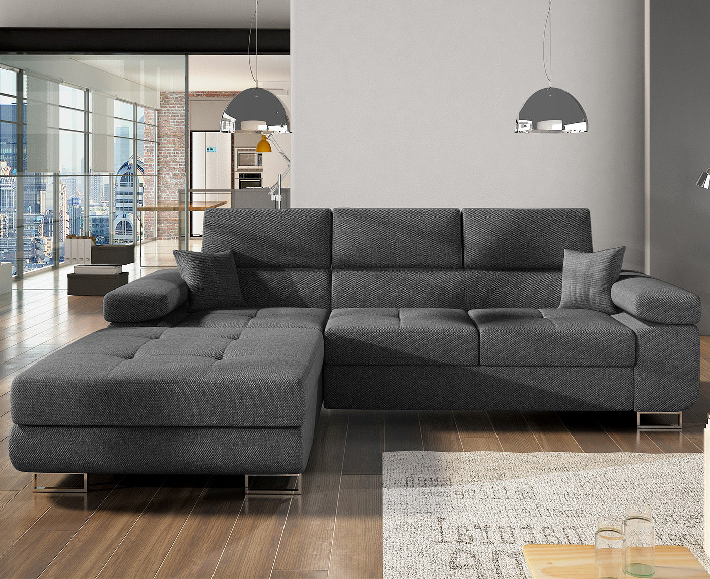 Armando Ecksofa 280 x 205 cm, Webstoff