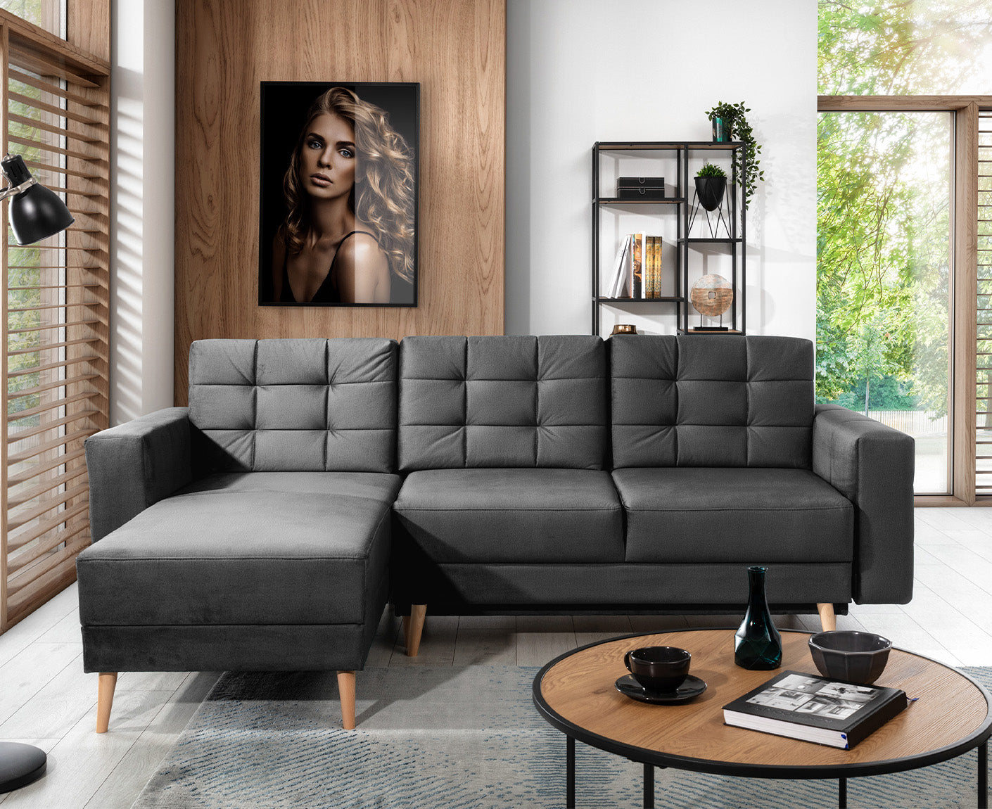 Asgard Ecksofa 250 x 162 cm, Samt