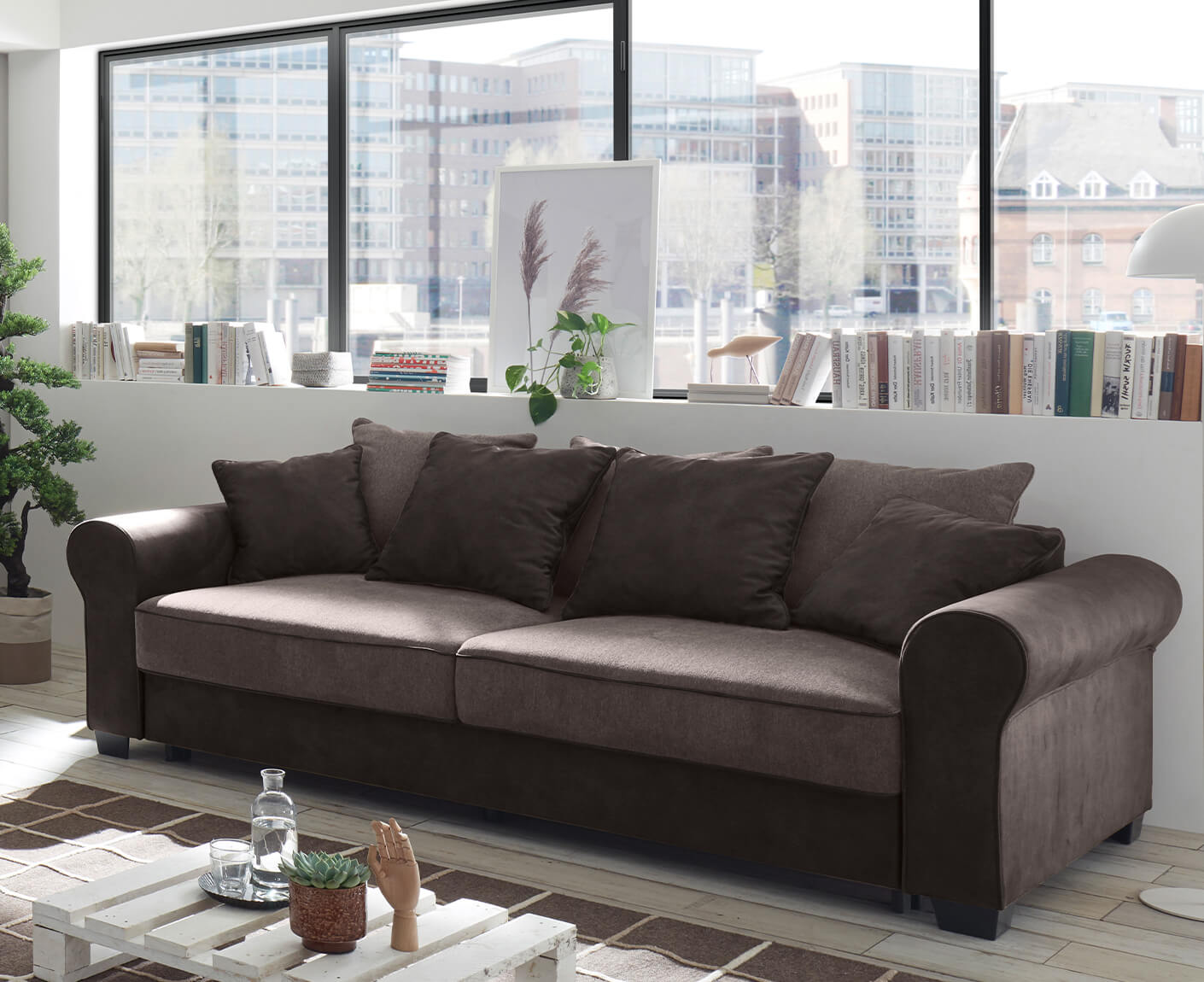 Aurelia 3-Sitzer, 247x125 cm, mit Schlaffunktion & Bettkasten