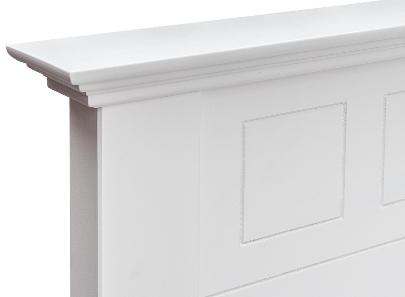 Belluno Elegante Massivholz Schlafzimmerset 4-teilig Weiß
