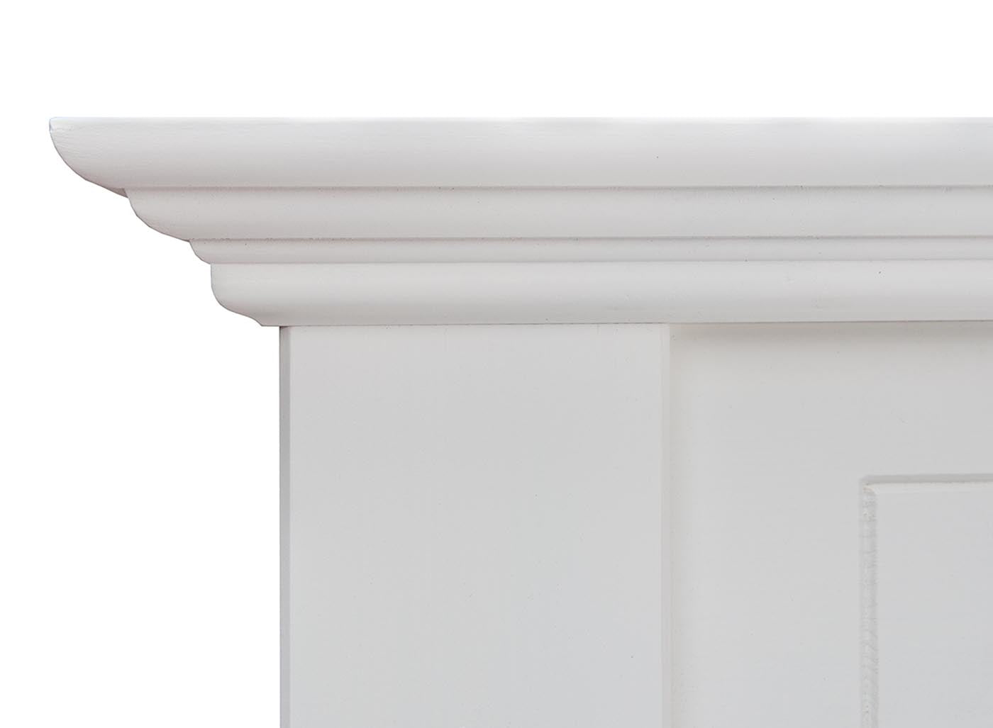 Belluno Elegante Massivholz Schlafzimmerset 4-teilig Weiß