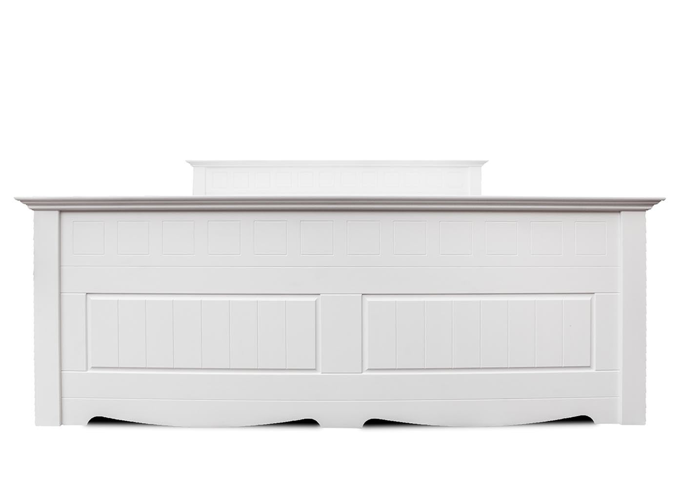Belluno Elegante Massivholz Schlafzimmerset 4-teilig Weiß