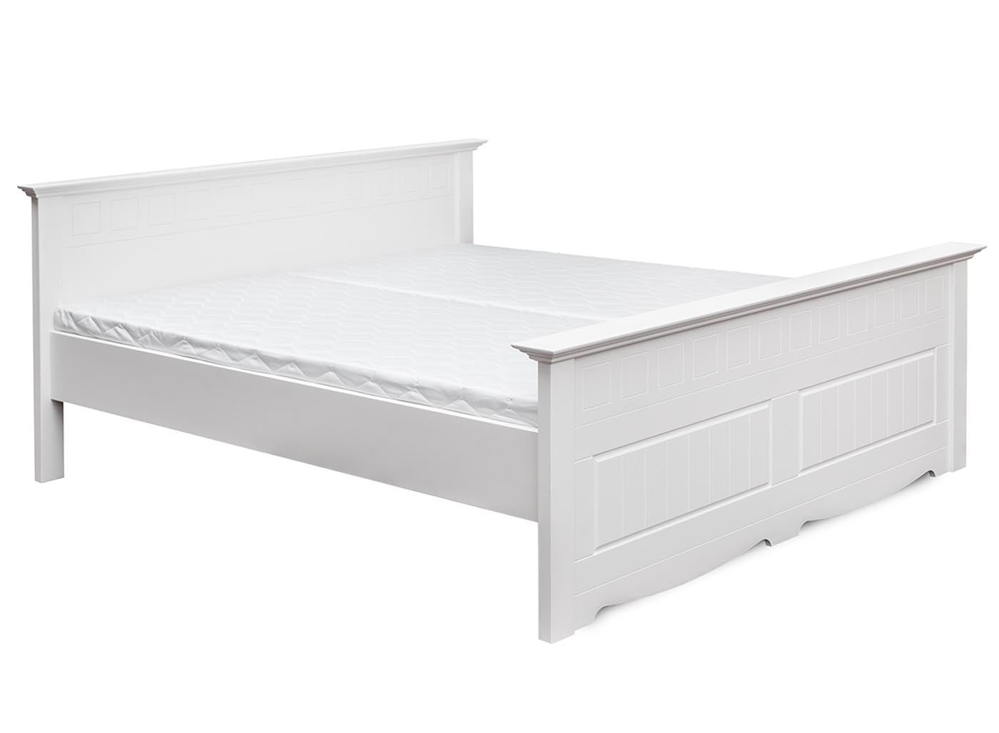 Belluno Elegante Massivholz Schlafzimmerset 4-teilig Weiß