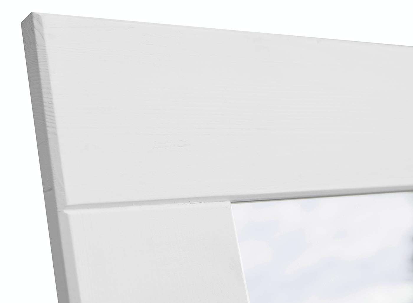 Belluno Elegante Massivholz Spiegel 60x75 cm Weiß