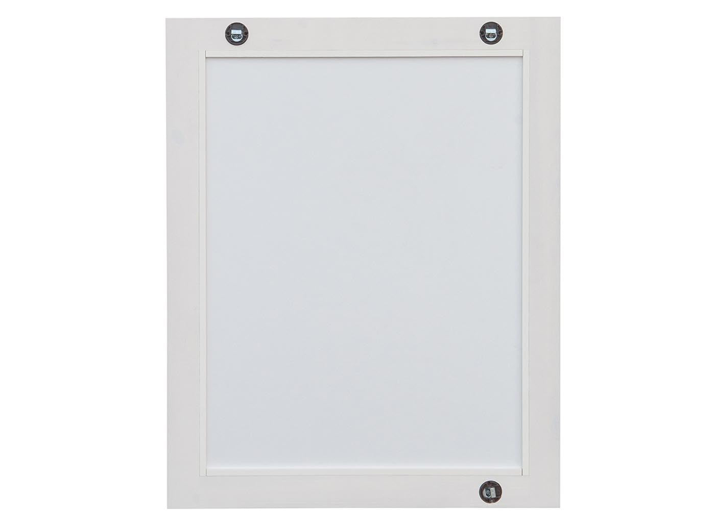 Belluno Elegante Massivholz Spiegel 60x75 cm Weiß