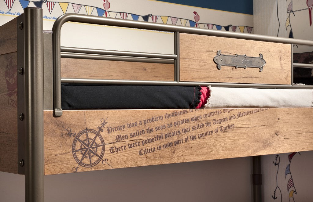 Cilek PIRATE Etagenbett Stockbett Hochbett Bett Kinderzimmer Braun