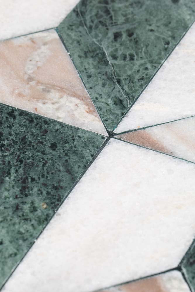 ANOTHER MARBLE Beistelltisch Ø37 cm Messing
