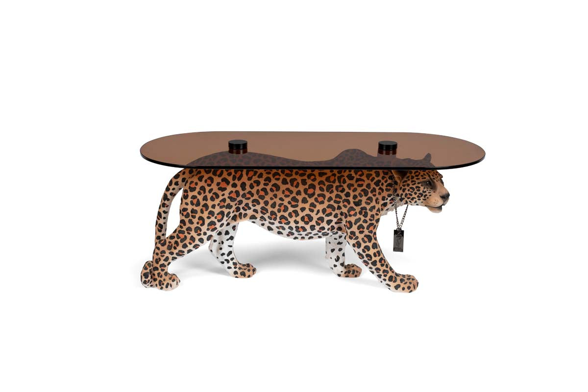 DOPE AS HELL Couchtisch Leoparden Muster