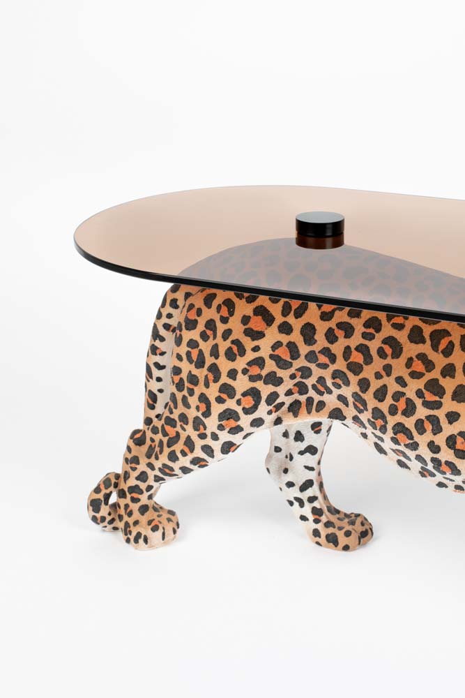 DOPE AS HELL Couchtisch Leoparden Muster