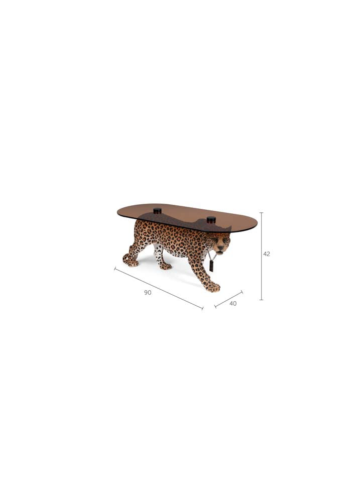 DOPE AS HELL Couchtisch Leoparden Muster