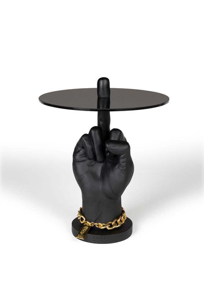 FOTHER MUCKER Beistelltisch Ø40cm Schwarz / Gold