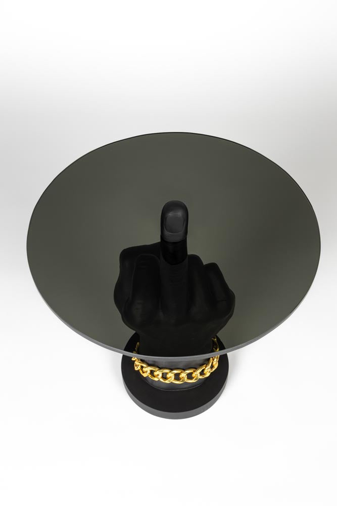 FOTHER MUCKER Beistelltisch Ø40cm Schwarz / Gold