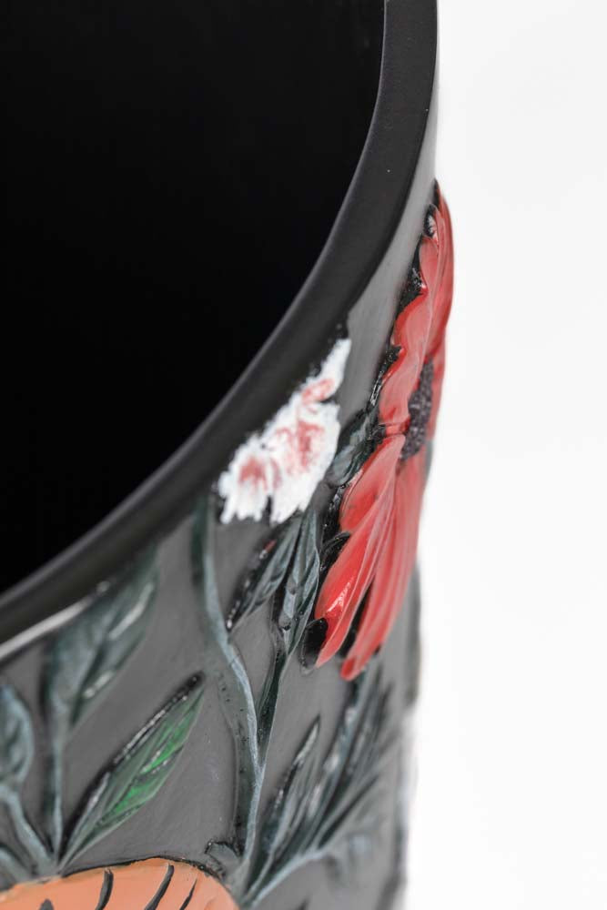 SONGS OF THE NIGHT TIGER Vase, handbemaltes Tiger Motiv