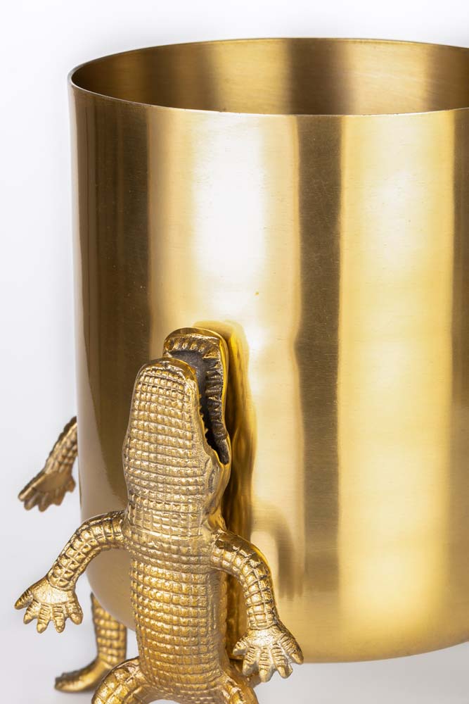 SURROUNDED BY CROCODILES Vase L Gold