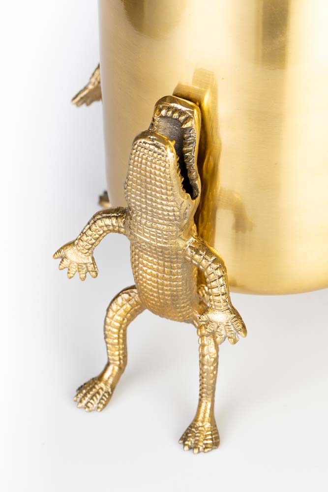 SURROUNDED BY CROCODILES Vase L Gold