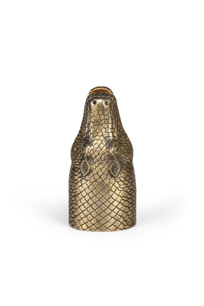 2x SEE YOU LATER ALLIGATOR Vase Gold