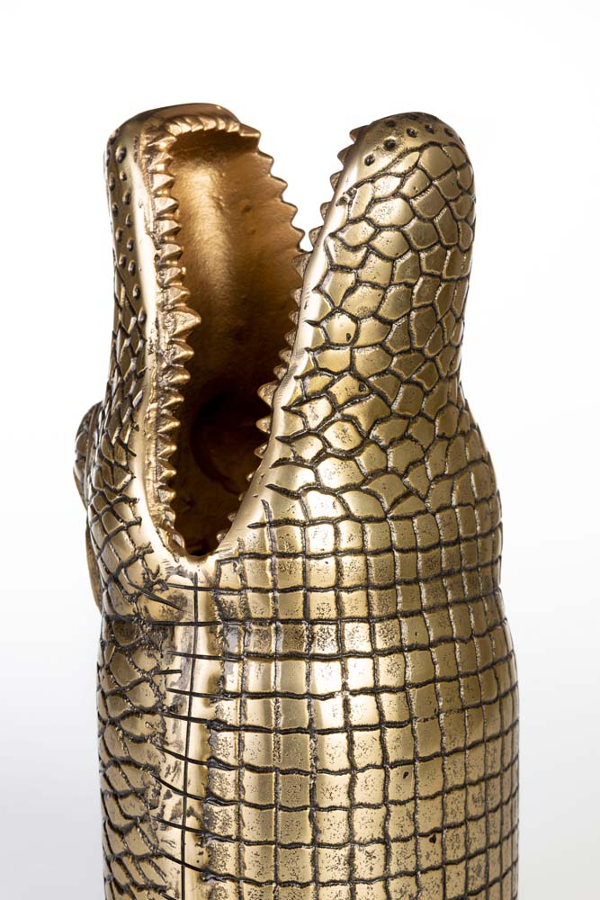 2x SEE YOU LATER ALLIGATOR Vase Gold