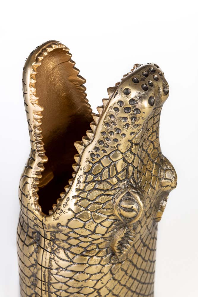 2x SEE YOU LATER ALLIGATOR Vase Gold