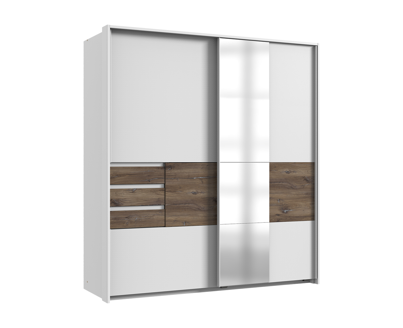 Bamberg Kleiderschrank Schwebetürenschrank mit Spiegel 2-türig 180 cm