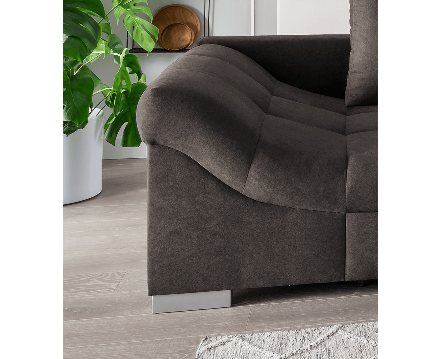 Altamura Ecksofa 298 x 202 cm, mit ausziehbarer Liegefläche, Mango