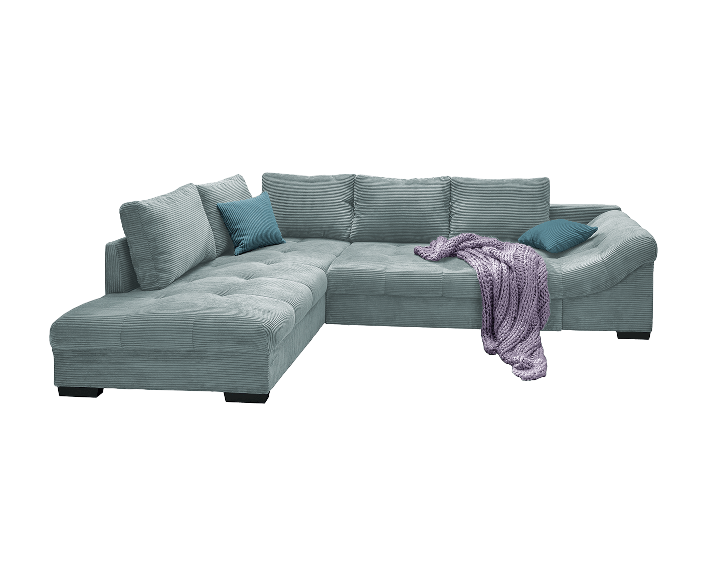 Altamura Ecksofa 298 x 202 cm, mit ausziehbarer Liegefläche, Cord