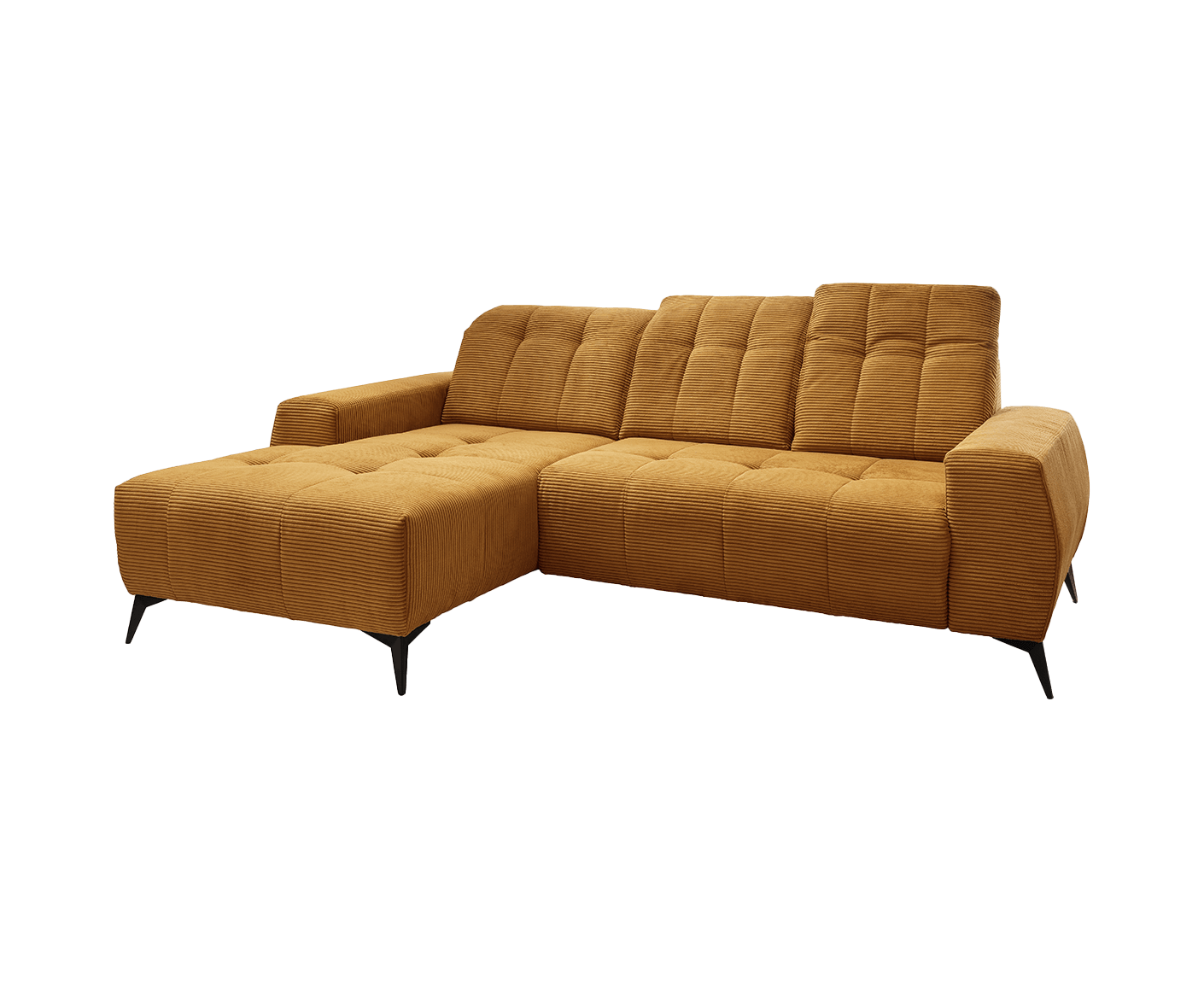 Sassari Ecksofa 258 x 180 cm, mit elektrischem Sitzvorschub, Cord