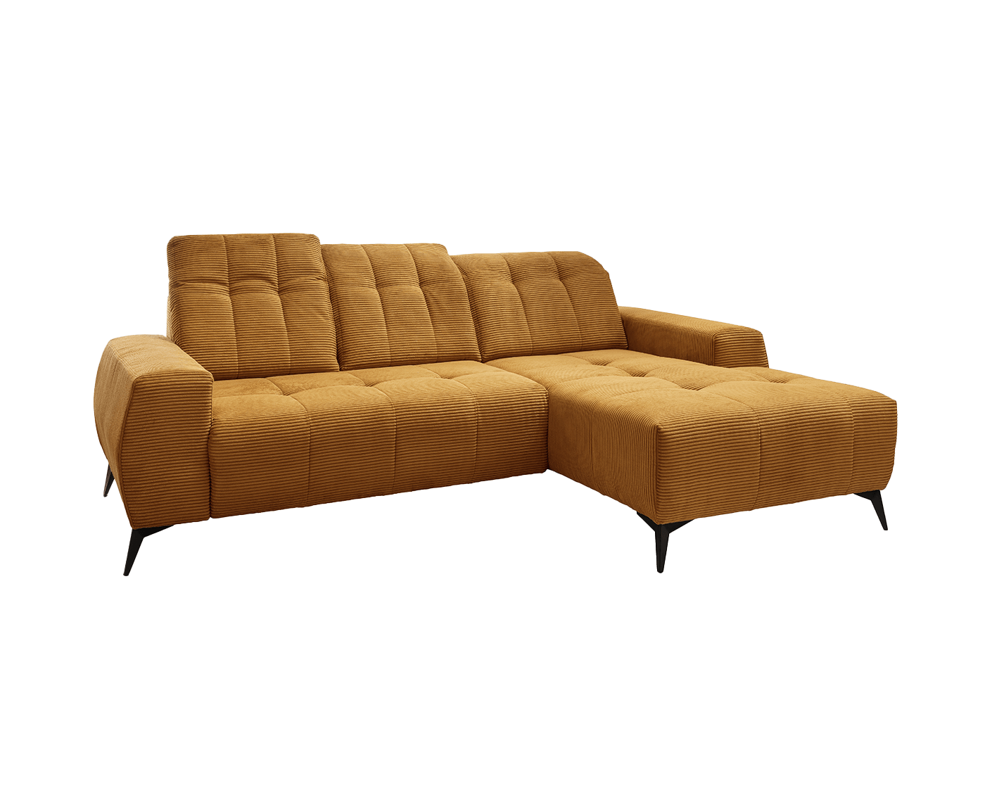 Sassari Ecksofa 258 x 180 cm, mit elektrischem Sitzvorschub, Cord