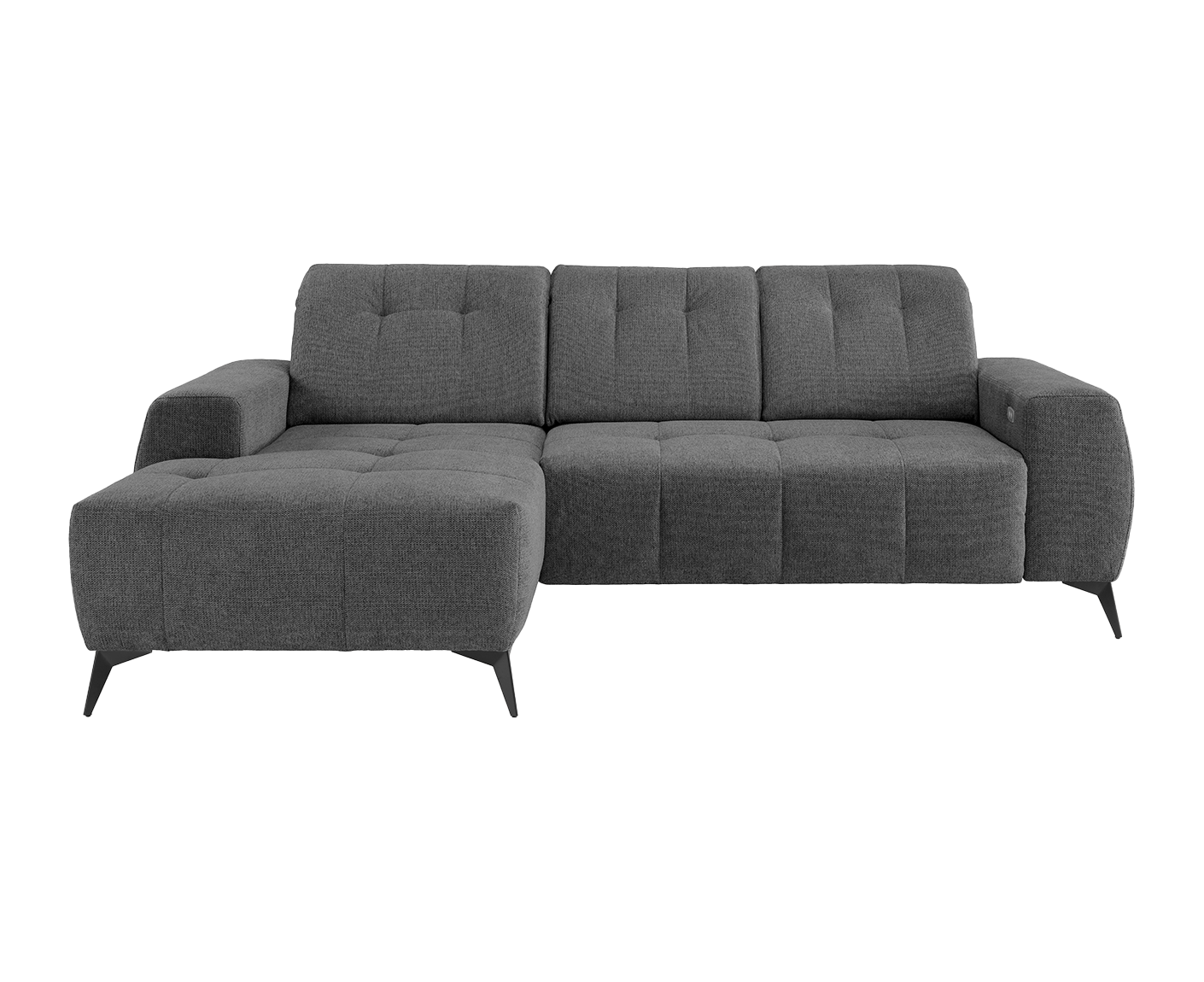 Sassari Ecksofa 258 x 180 cm, mit elektrischem Sitzvorschub, Corto
