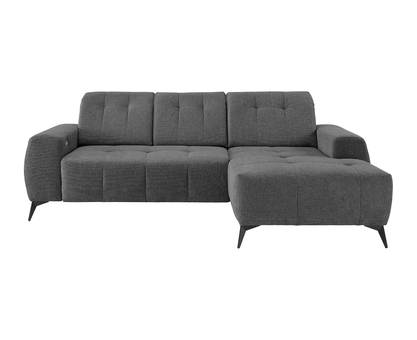 Sassari Ecksofa 258 x 180 cm, mit elektrischem Sitzvorschub, Corto